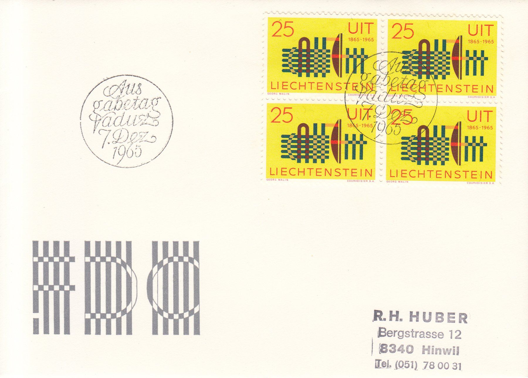 Tutti i francobolli: LBK 394 im 4er-Block FDC – Usato da Bürglen TG venduto da StampGraf