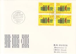 LBK 394 im 4er-Block FDC