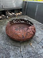 Handgefertigte Feuerschale Unikat Ø 110 cm Metall