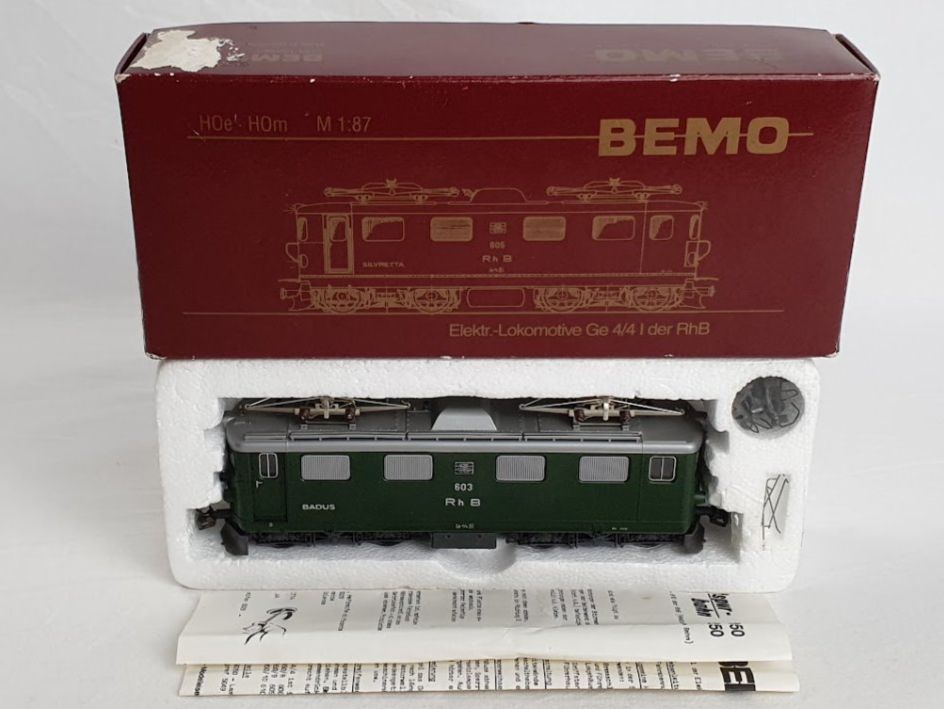 Bemo Modelleisenbahnen: Bemo 1252 115 RhB Ge 4/4 603 "Badus" analog, Ersatzver. – Gebraucht aus Seon von voAllBah 7
