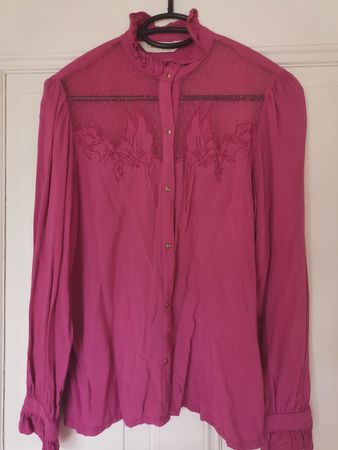 Vintage Bluse Emanuelle, Vogelmotiv