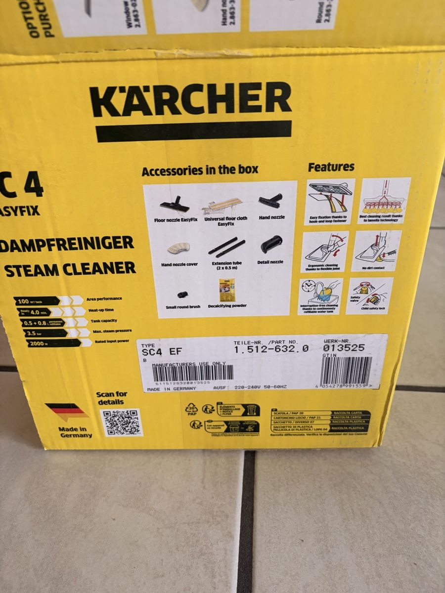 Kärcher Dampfreiniger: Dampfreiniger Kärcher SC 4 easyfix – Neu (gemäss Beschreibung) aus Männedorf von AKOL2014 1
