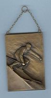 Alte Ski-Sport Medaille Bronze