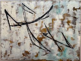 Frühes Acrylbild  Gemälde von Karl Moor 1904-91 Basel