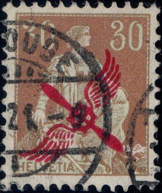 Tutti i francobolli: Flugpost 1920, Nr. F1 mit Attest, 2000.- – Usato da Horw venduto da pilatusmail