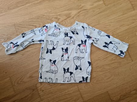Langarmshirt Hunde Muster Grösse 12M 