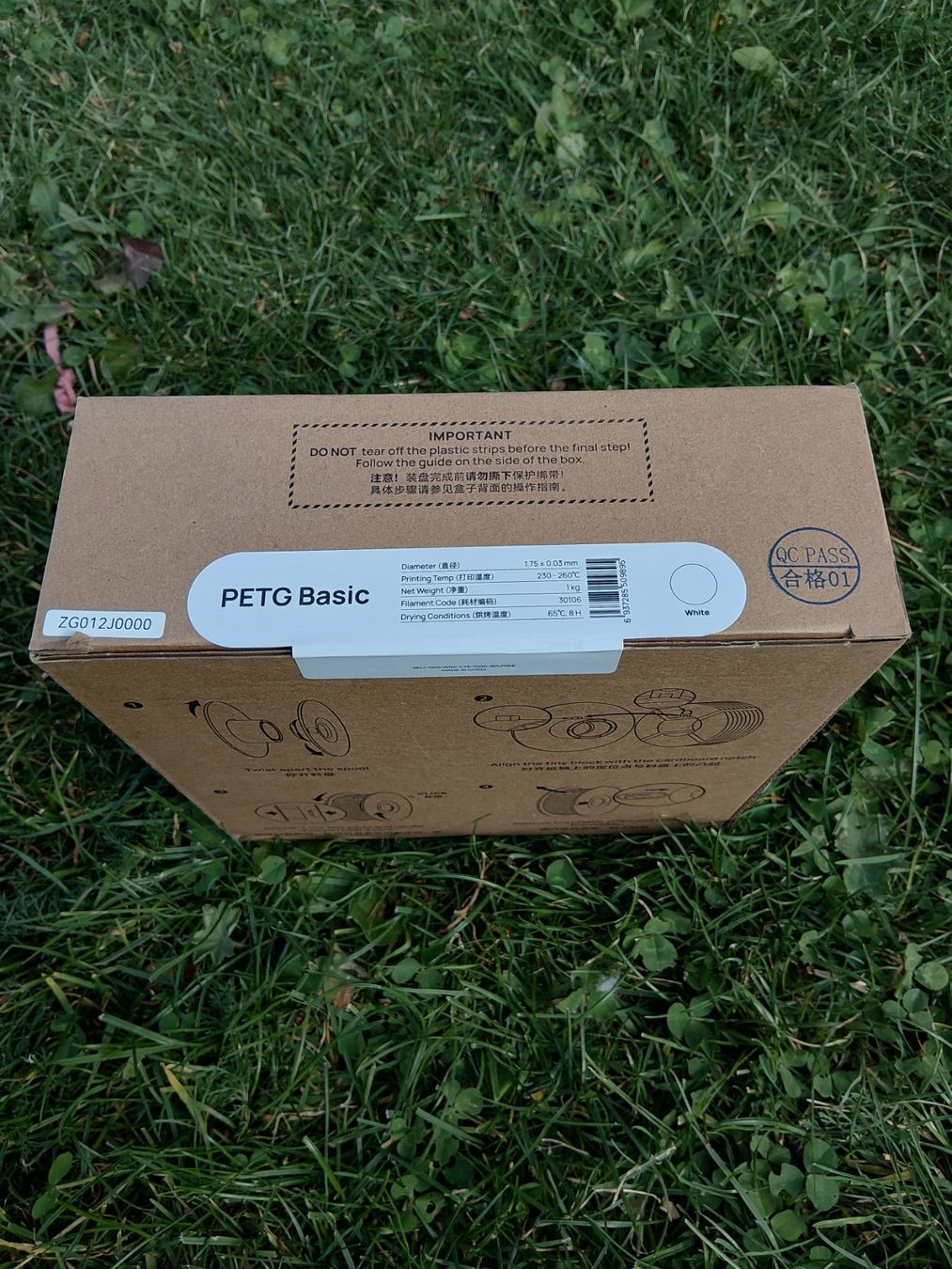 Bambu Lab Filamento: Filament Bambu Lab PETG Basic White neuf dans son emballage – Nuovo e nell'imballaggio originale da Mission venduto da jbsalamin
