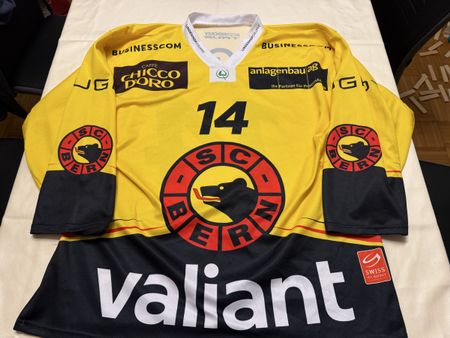 SC Bern Gameworntrikot Junioren Nummer 14 Grösse XL