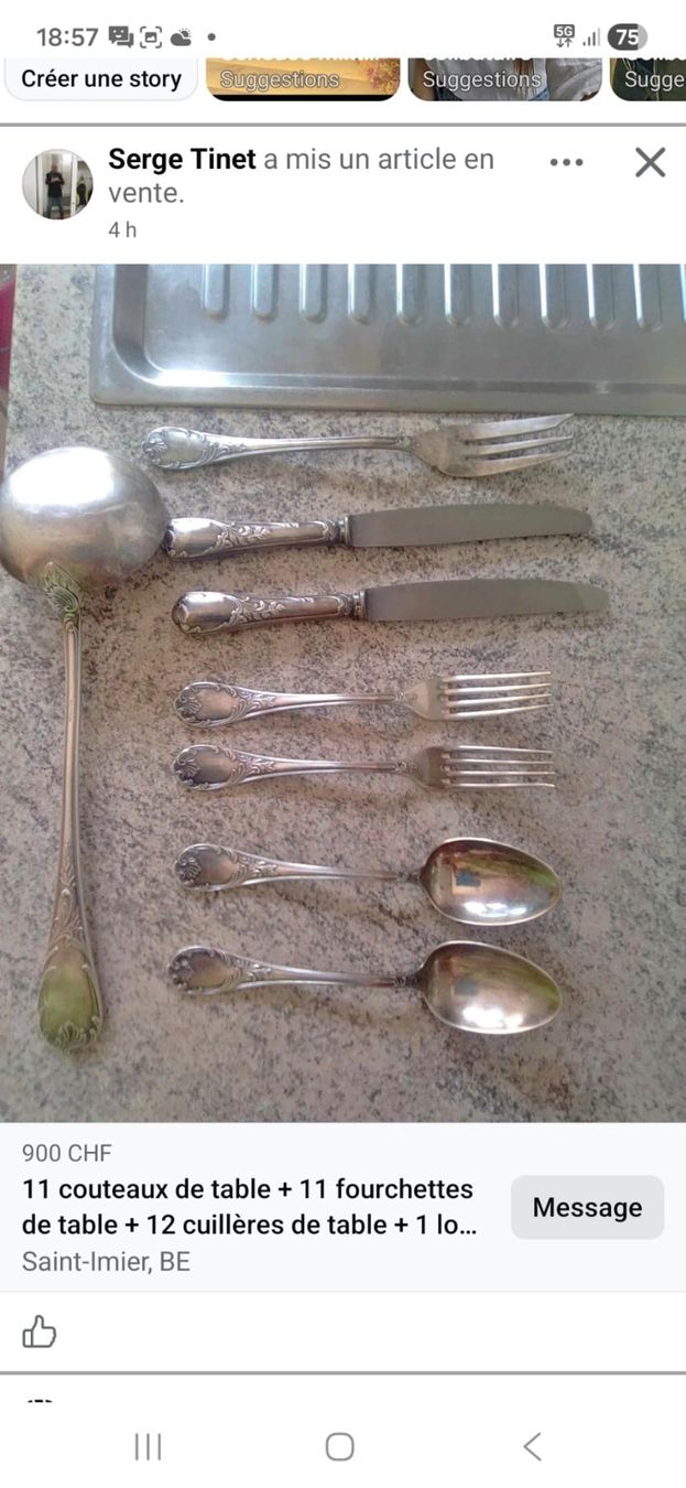 Christofle Geschirrsets: À vendre service Christofle modèle Marly – Gebraucht aus Les Pontins von tin_6bpv
