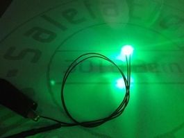 LED SMD 1206, smaragdgrün verkabelt 12V