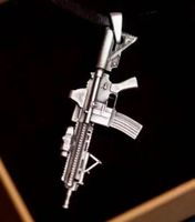 Heckler und Koch Sturmgewehr Anhänger Silber Militär Schiess