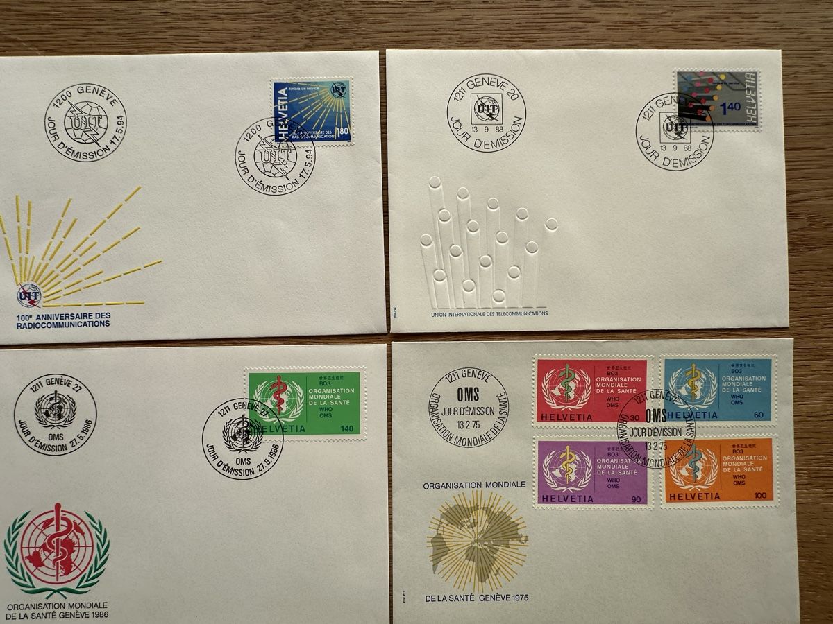 Alle Briefmarken: Schweiz - 19 ÄMTER FDC 1973-1994 komplett  – Gebraucht aus Schmitten / FR von Samsara169 3