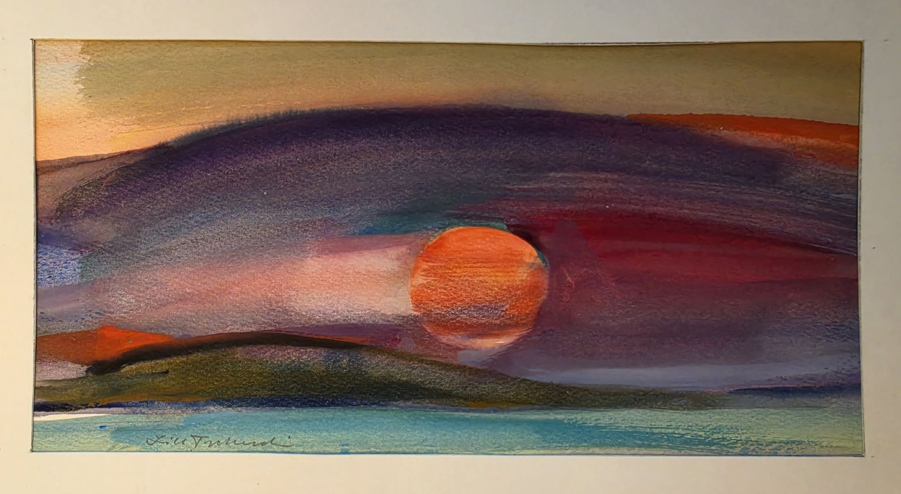 Dipinti: Lill Tschudi Original handsigniert, 1966, Dim.: 33x22cm – Usato da Emmenbrücke venduto da Kunstankaufverkauf 5