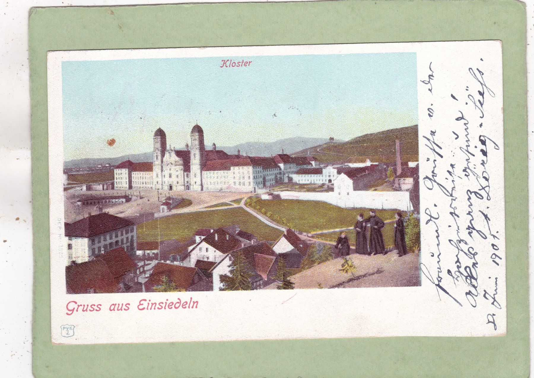 Cartoline postali: Einsiedeln Kloster 1901 – Usato da Herisau venduto da Lisegrat2008