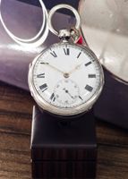 Seltene Alex Cameron Dundee Taschenuhr aus Silber antik 1900