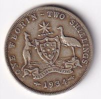 Australien 1 florin 2 shillings 1934 RAR