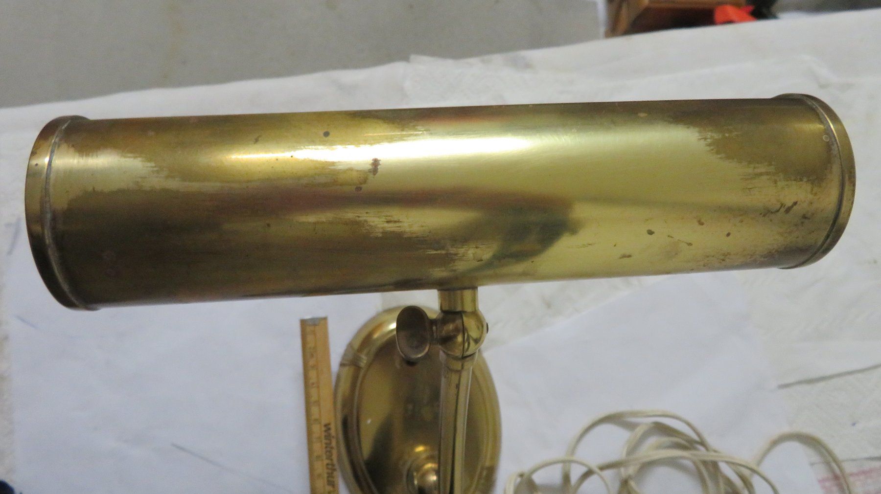 Lampade: Tischlampe antik, messing ca. 100 jährig – Usato da Wetzikon ZH venduto da morda1954 2