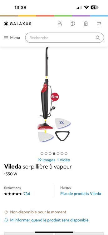 Vileda Nettoyeurs à vapeur: Vileda Steam serpillère à vapeur, idéal pour le nettoyage! – D'occasion à Martigny par gigikro 5