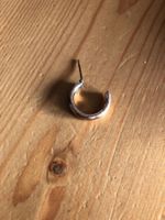 Silberner Creolen-Ohrring, Minimalistisch 1 Stück