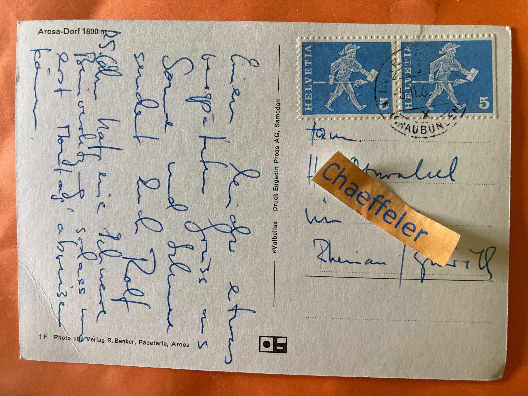 Cartes postales: Arosa - Dorf – D'occasion à Zürich par Chaeffeler 1
