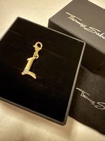 Thomas Sabo Charm, Buchstabe L, Silber vergoldet, Zirkonia