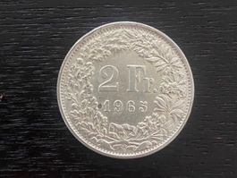 1 x 2 Franken Schweiz 1965 – zirkuliert