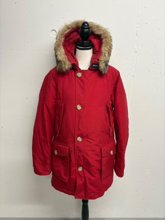 Woolrich Arctic Parka Winterjacke Rot mit Pelzkragen XS