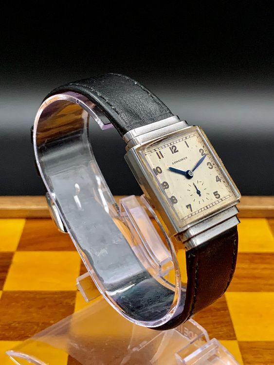 Rare montre LONGINES rectangulaire Art Deco ann es 30 Kaufen