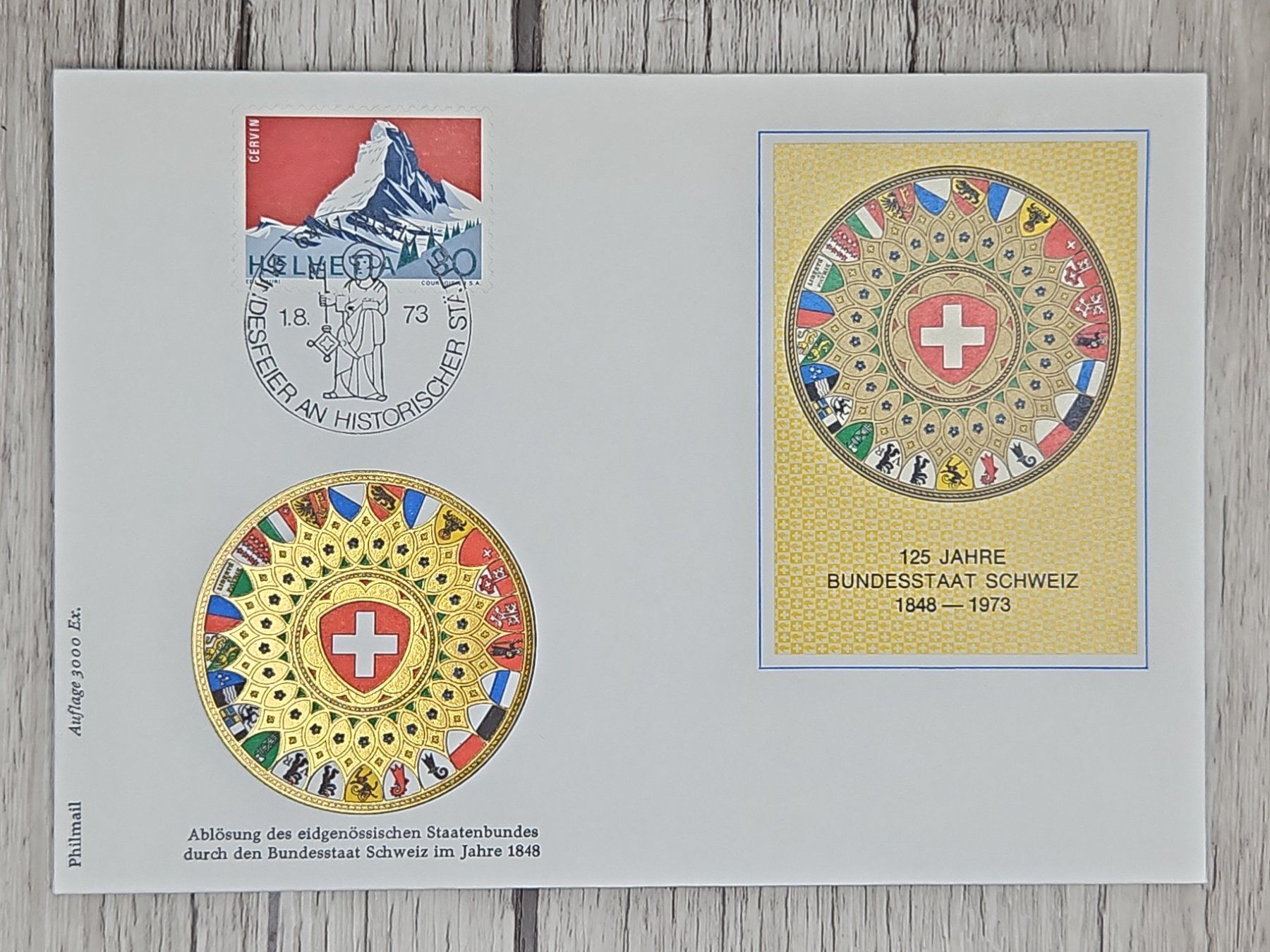 Alle Briefmarken: CL09 Enveloppe + Timbre Suisse 1973 – Gebraucht aus Cousset von Patrick_Collections