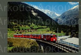 AK color Fiesch VS Furka- Oberalp- Bahn,Wannenhorn ≈ 1977 