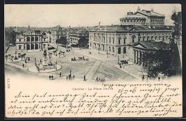 AK Genève, La Place Neuve, 1900