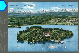 AK color Insel Mainau D mit Altmann,Säntis ≈ 1969