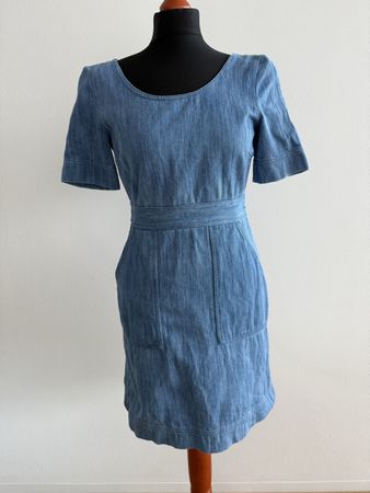 Hallhuber Sommerkleid Jeanskleid Gr. 34 100% Baumwolle blau