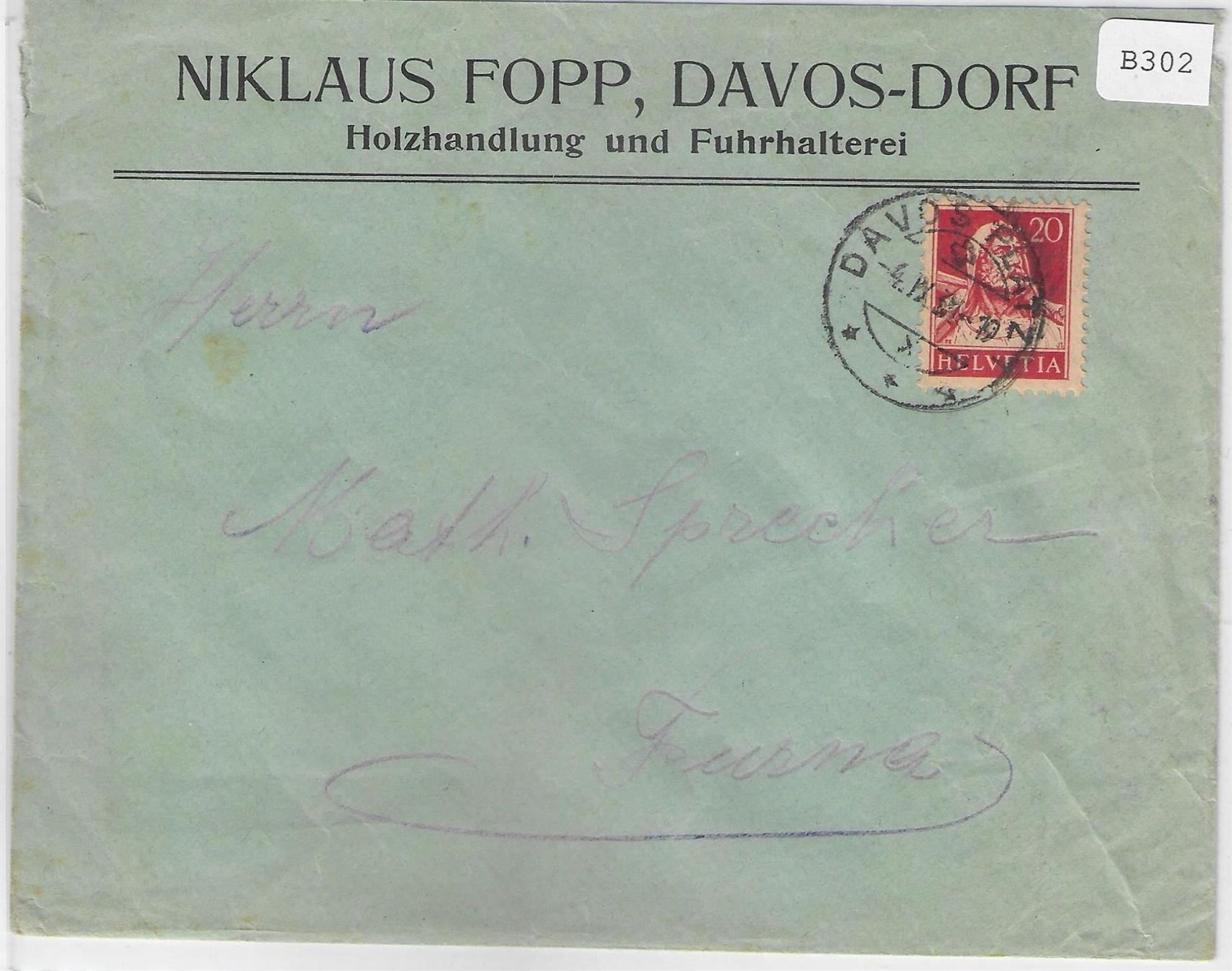 Alle Briefmarken: Davos-Platz 4.IX.31 174 Mi. 206x to – Antik aus Ettingen von Kartenplanet