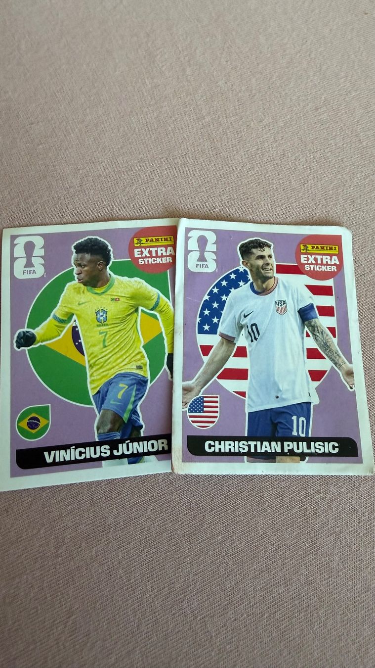 Panini Carte collezionabili: VINICIUS JUNIOR, CHRISTIAN PULISIC – Nuovo e nell'imballaggio originale da Kefikon TG venduto da Raphaelo11