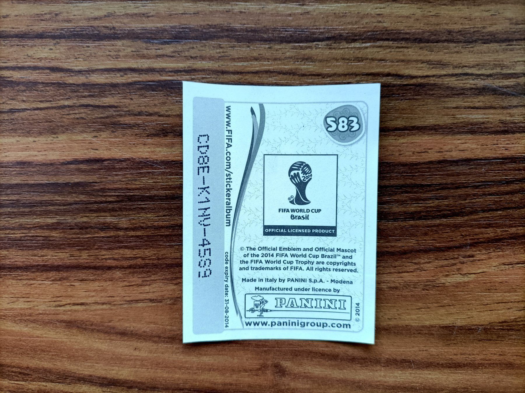 Panini Carte collezionabili: Panini-WM 2014 Nr. 583 – Nuovo (secondo la descrizione) da Hittnau venduto da stamps_and_coins 1