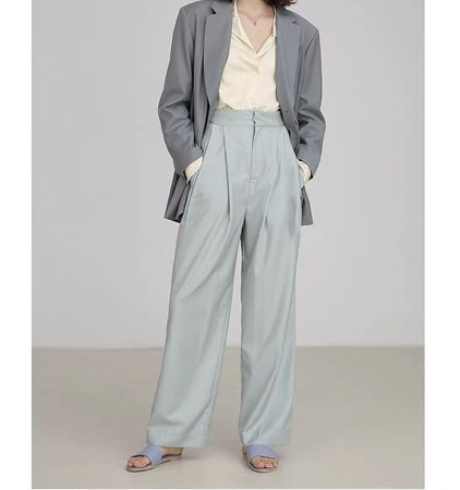 Wide-Leg Hose – Hellblau – Gr. L
