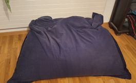 Gemütlicher Sitzsack 140x180 cm, Dunkelblau, Baumwolle