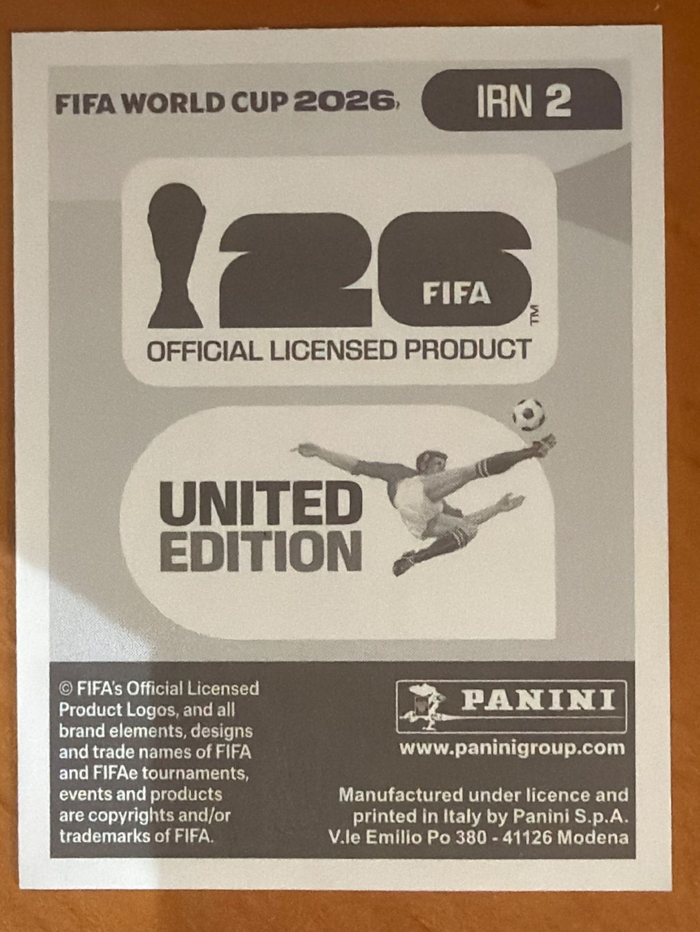 Panini Carte collezionabili: Panini IRN2 – Nuovo (secondo la descrizione) da Susten venduto da Rechnun 1