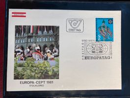 Österreich 1981 ill. Ersttagsbrief Europa CEPT Folklore