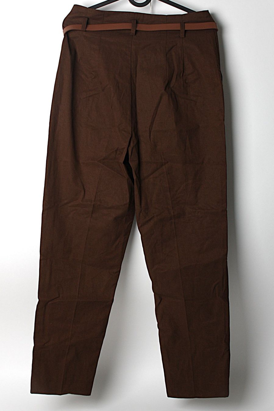 Hosen: Knöchellange Hose mit hohem Bund + Gürtel, braun – Gebraucht aus Zollikofen von Restwert_Zollikofen 1