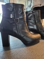 Stiefeletten aus Leder, Schwarz, Grösse 41