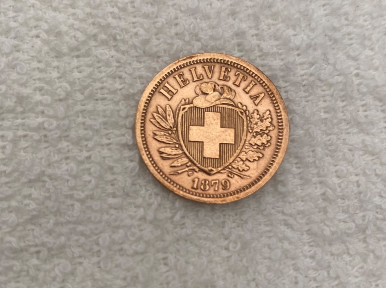 Alle Münzen: 2 centimes/rappen 1879 – Gebraucht aus Nyon von Ilmi09