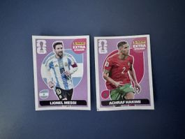 Messi und Hakimi Extra-Sticker (Violett) 