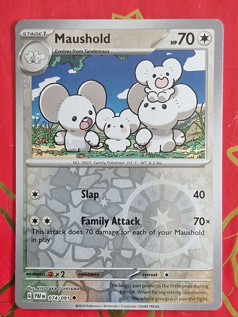 Pokémon Carte collezionabili: Maushold - Pokemon Reverse Holo Paldean Fates – Usato da Altstätten SG venduto da GGsGameshop