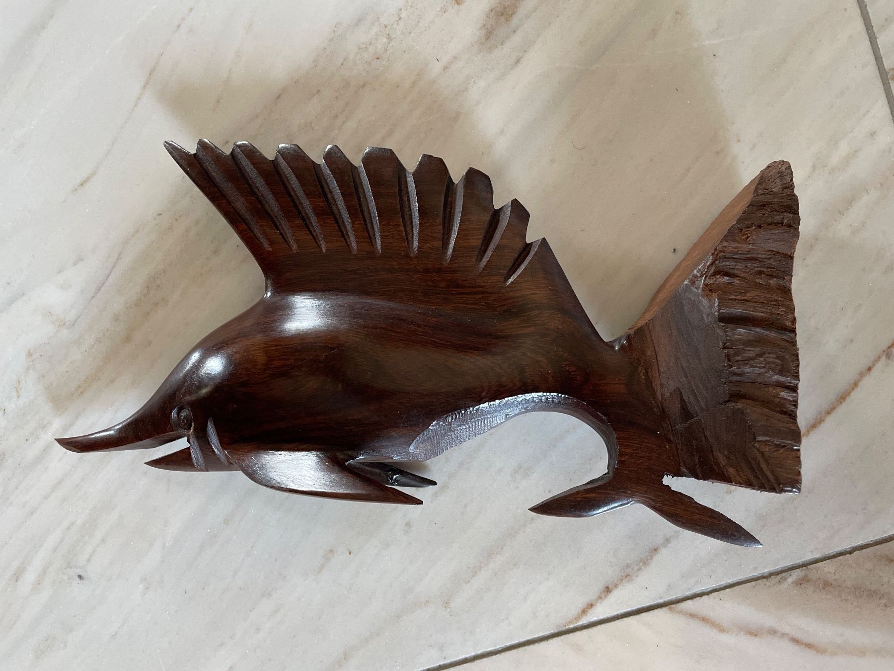 Sculptures & Statues: Holzfigur geschnitzt, Speerfisch – D'occasion à Neuheim par discovery27
