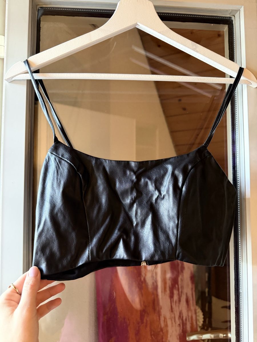 Top: Crop Top bustier black Faux Leather – Nuovo (secondo la descrizione) da Zürich venduto da BettinaMarie2308 1
