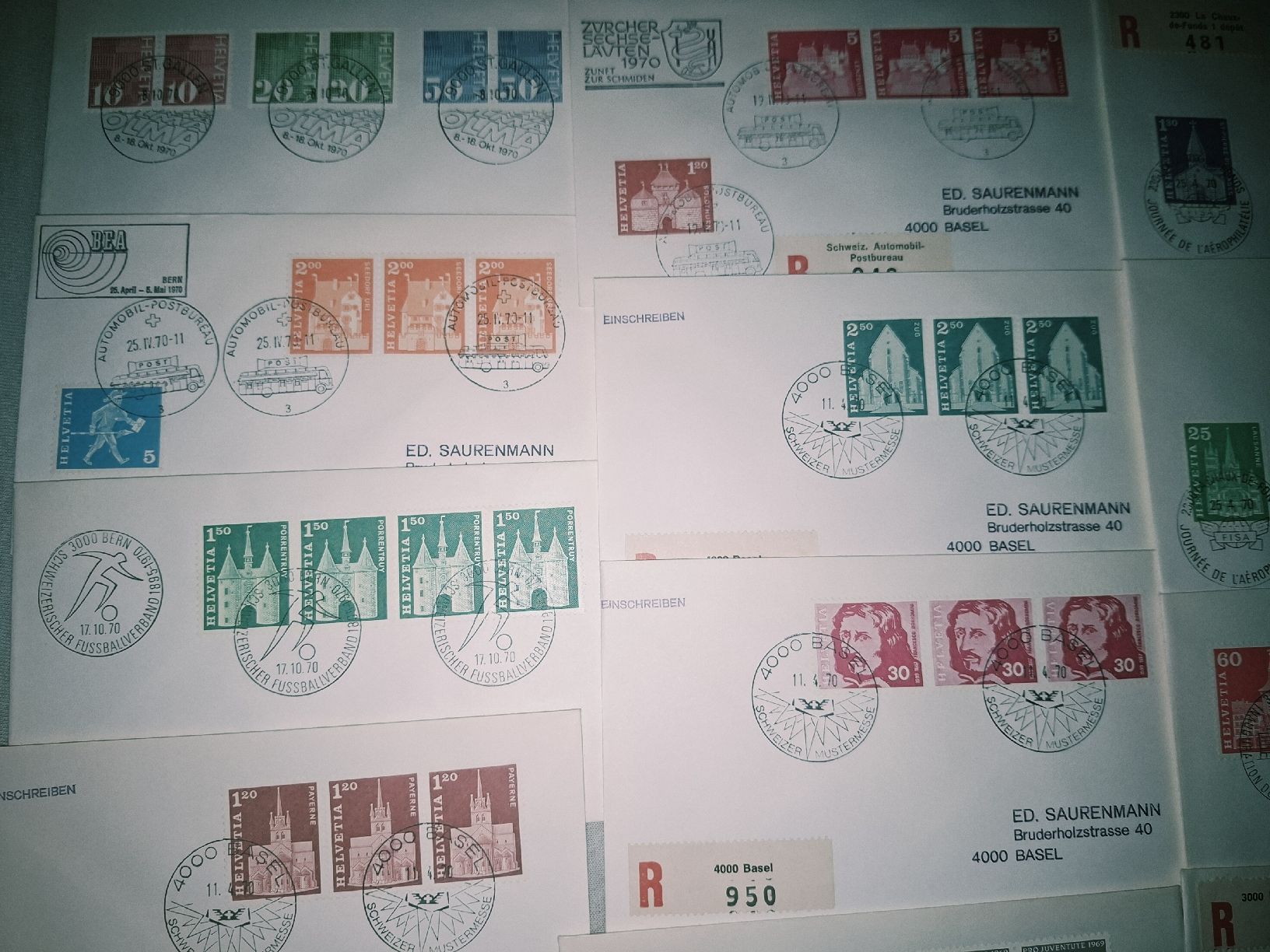 Tutti i francobolli: 15 Briefe Speziell / Sonderstempel  – Usato da Balgach venduto da SIMEON27 4