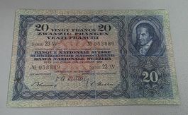 Suisse 20 Fr. 20.01.1949 Serie 23 W