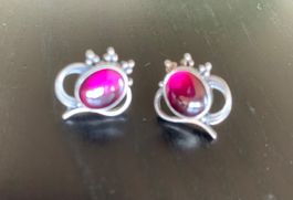 Ohrringe Silber violett
